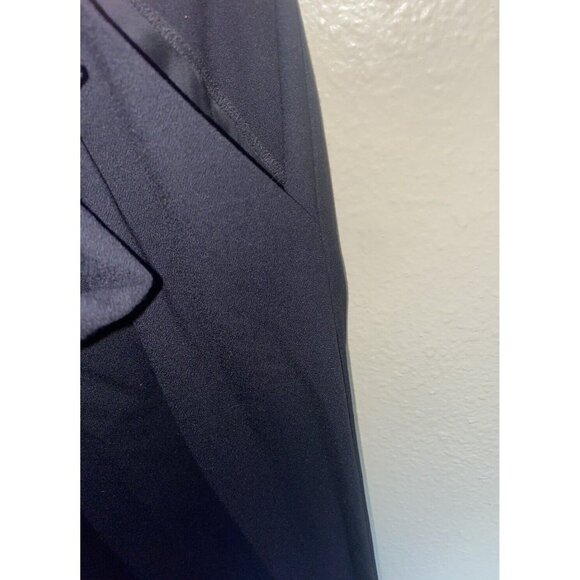 Theory Wool Blend Sleeveless Jumpsuit Black Size 6 Wrap Front Zipper - Picture 5 of 10